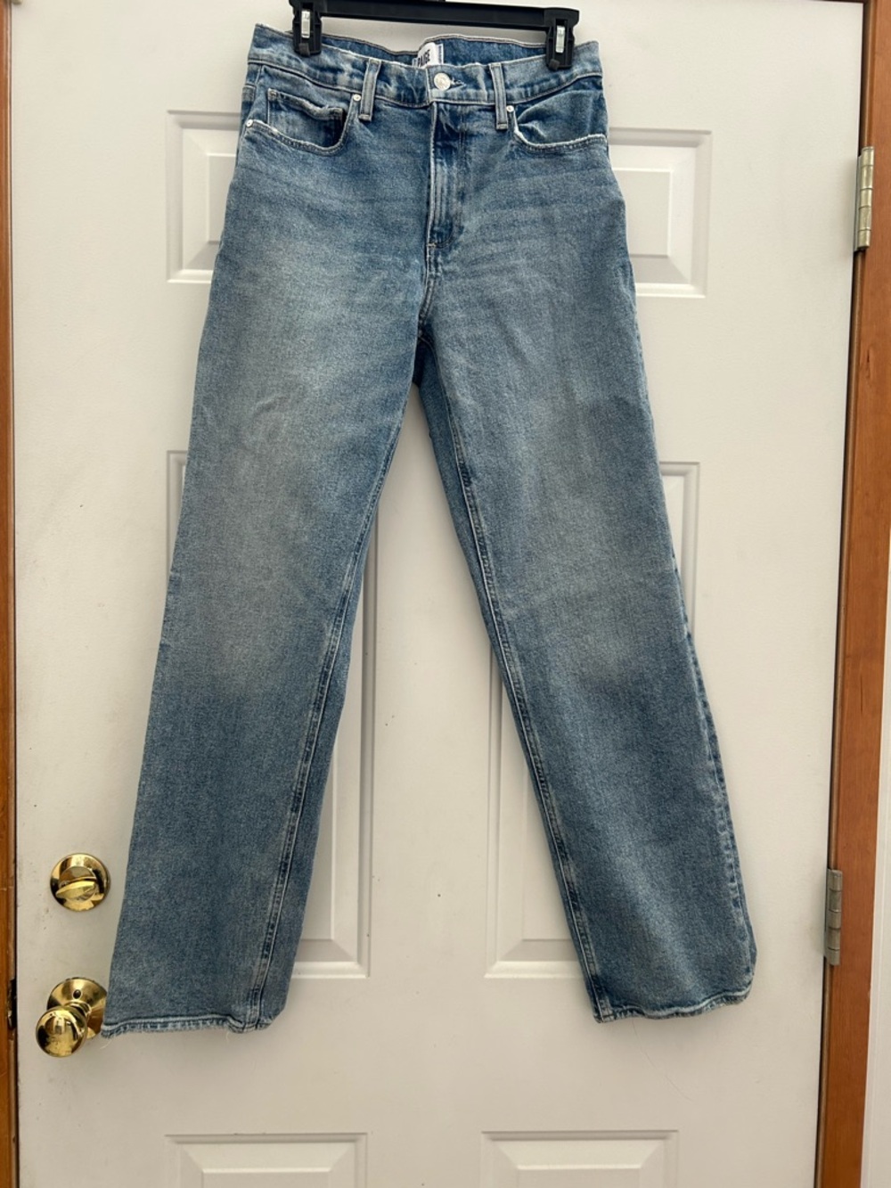 PAIGE Serena Mid-Rise Relaxed-Leg Boyfriend Jeans Size 28 Leela Distressed - Picture 7 of 11